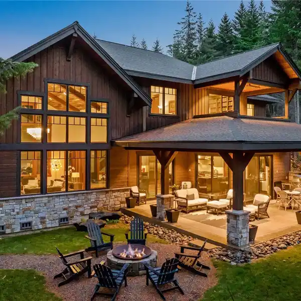 CUSTOM LODGE EXUDING LUXURY MOUNTAIN LIVING