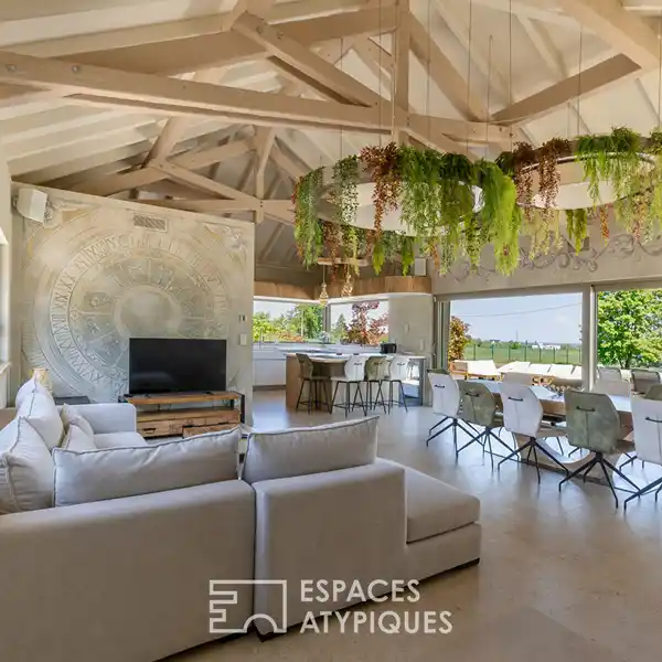 CONTEMPORARY HOME SURROUNDED BY VINEYARDS