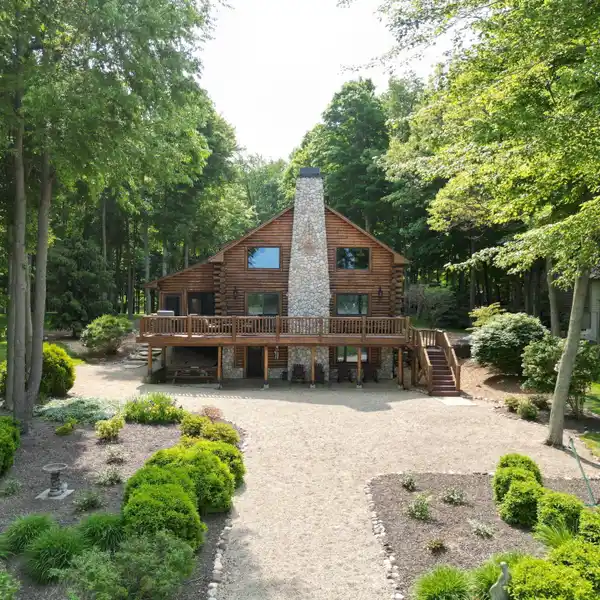 AUTHENTIC LAKEFRONT LOG CABIN