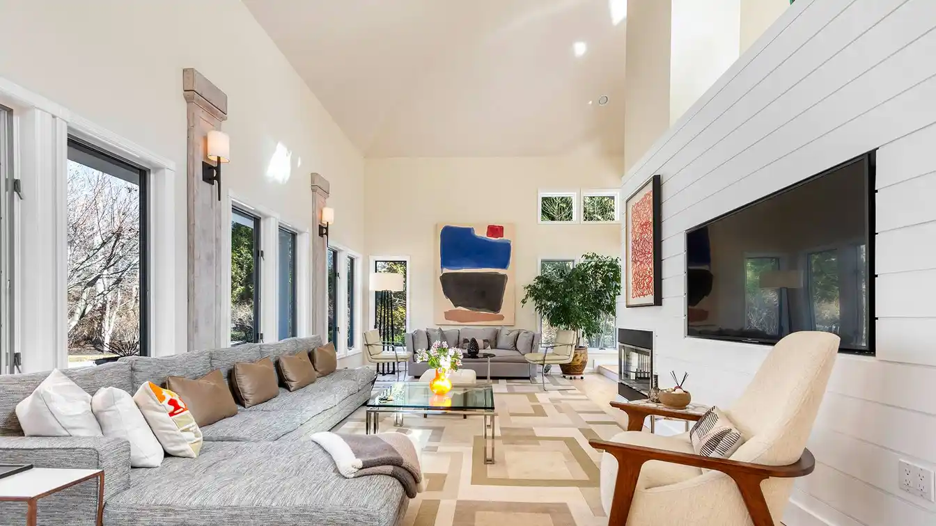 Furnished Post-modern Home for Rent on a Landscaped Acre