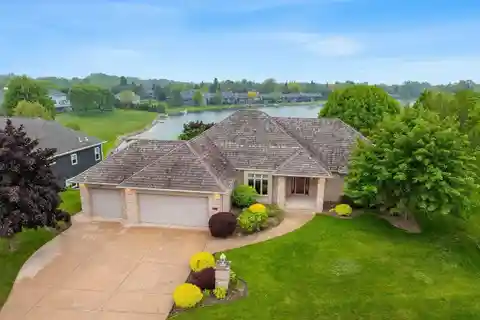 Custom Walkout Ranch with Private Dock