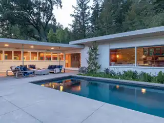 Private Mid-Century Modern Oasis