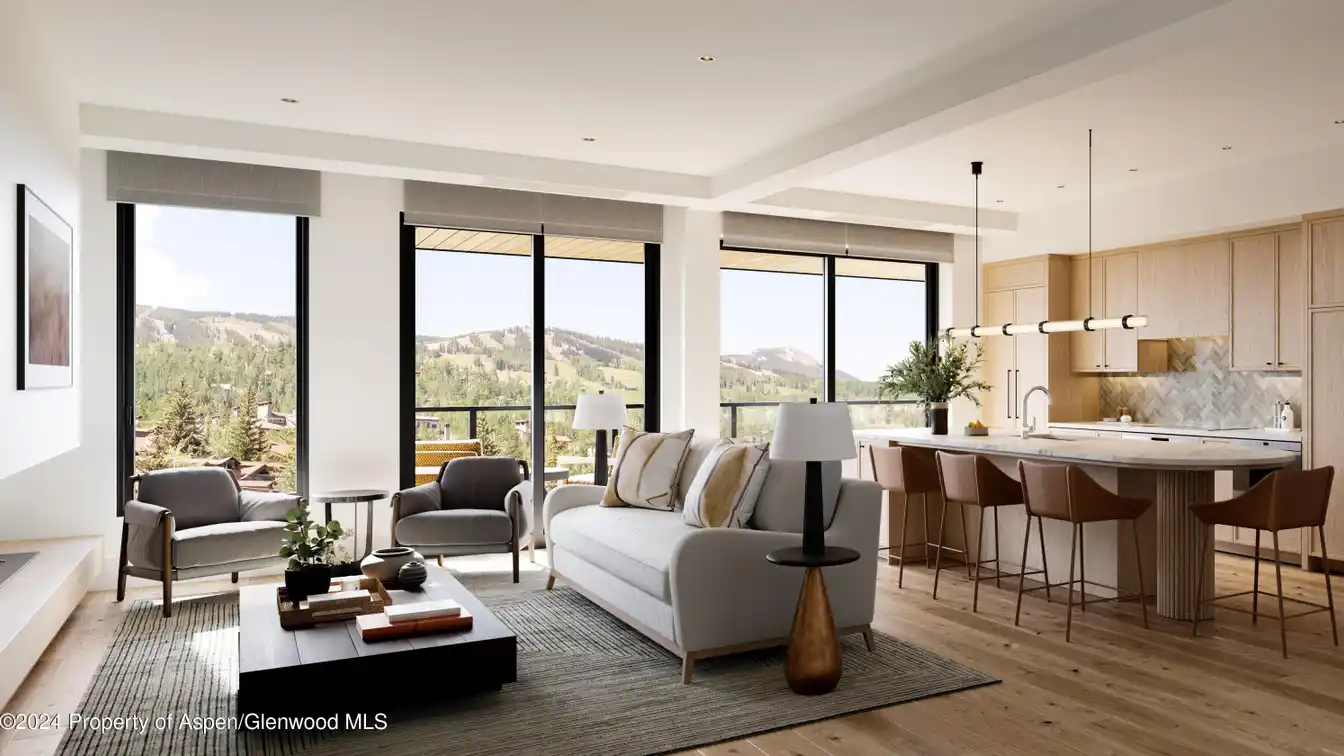 Corner Unit with a Balcony on the Mountain Side of Stratos