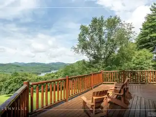 Log Cabin with Breathtaking Views of Lake Glenville