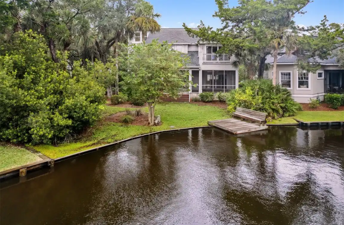 South Amelia Island Water View Home with a Dock
