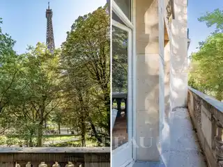 Apartment Overlooking the Champ-de-mars and the Eiffel Tower