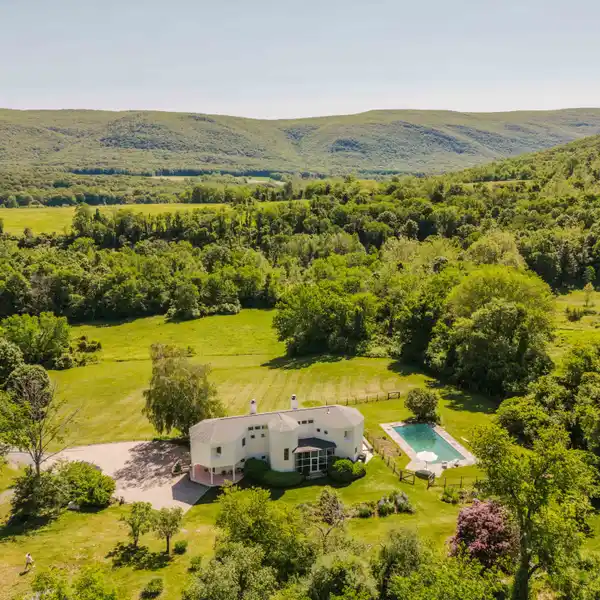 PRIVATE 24-ACRE CONTEMPORARY ESTATE WITH HEATED POOL