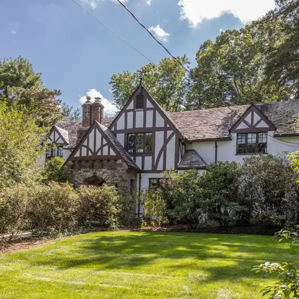 HANDSOME STONE AND STUCCO TUDOR