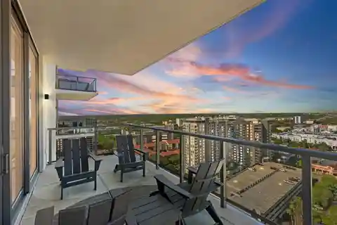 Elegant Downtown Retreat with Stunning Balcony Vistas