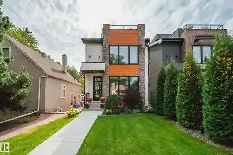 Modern Glenora Home with Striking Glass Accents