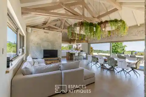 Contemporary Home Surrounded by Vineyards