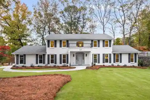 Stately Brick Residence with Impeccable Designer Updates