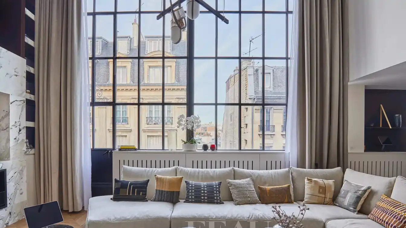 Striking and Voluminous Paris Apartment