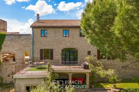 Historic Stone Retreat with Modern Loft Style