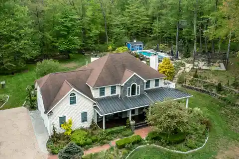 Colonial Home Surrounded by Nature