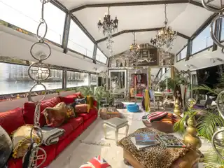 Unique and Striking Houseboat