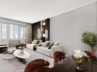 Art Deco Elegance Overlooking Bright Courtyard