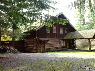 Custom Log Home Overlooking Rosario Strait