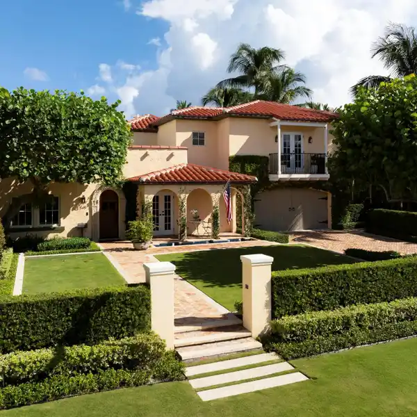 SPANISH MEDITERRANEAN ESTATE WITH 13-FOOT VAULTED CEILINGS