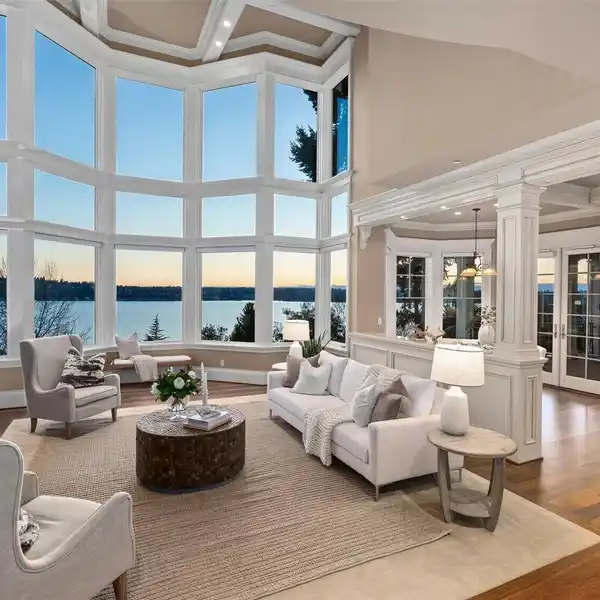 ARCHITECTURAL MASTERPIECE WITH SWEEPING LAKE VIEWS