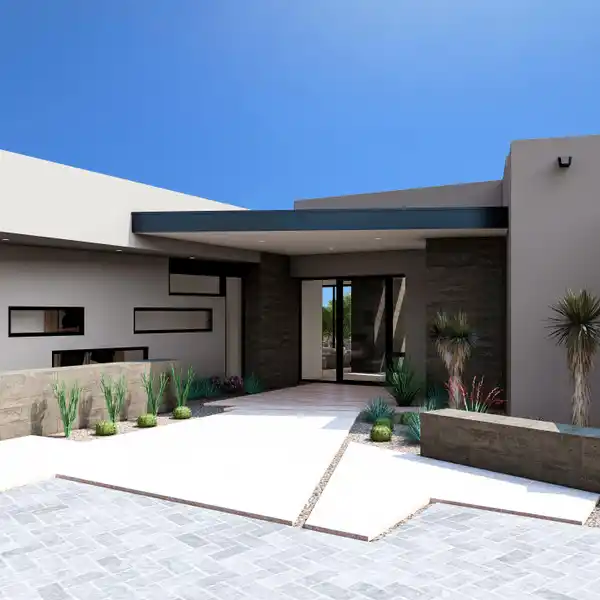 DESERT CONTEMPORARY MASTERPIECE IN STONE CANYON