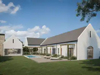 Modern Cape-Vernacular Elegance Amid Mountain Vistas