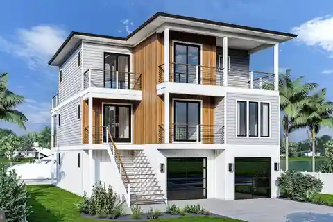 New Custom Home on a Deep Water Canal